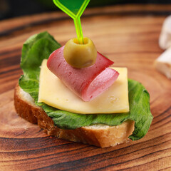 small buffet sandwich food photography