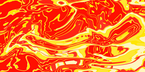 Abstract orange yellow colors liquid graphic texture background.