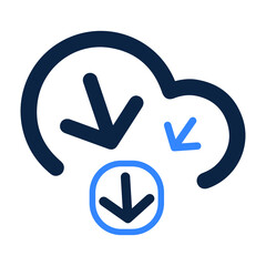 Cloud down or download icon