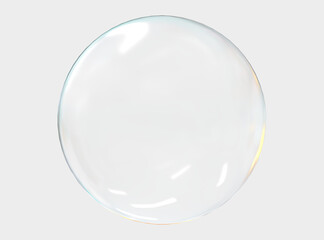 Abstract 3d illustration bubble object isolated on white background.