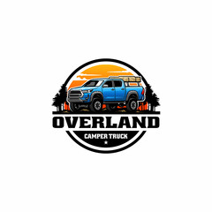 camper truck overland vehicle logo vector © winana