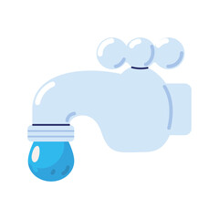 faucet with drop of water