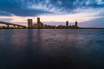 Naklejka premium 福岡アイランドシティの夕景