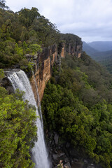Fitzroy Falls at the Yarrunga Valley lookout point in NSW, Australia