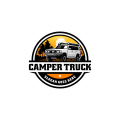 camper truck overland vehicle logo vector  © winana