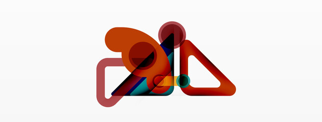 Geometric primitives. Lines, circles abstract background