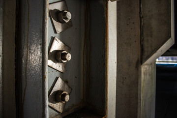 An industrial looking parking garage