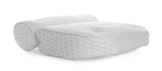 New soft bath pillow isolated on white