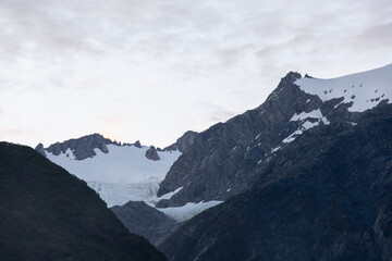 mountains in the snow