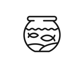 Black line icon on white background