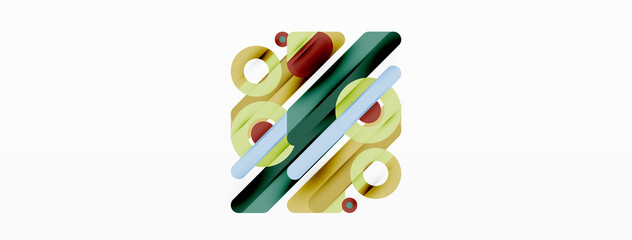 Creative geometric wallpaper. Minimal lines and circles background