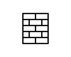 Brick wall premium line icon. Simple high quality pictogram. Modern outline style icons. Stroke vector illustration on a white background.