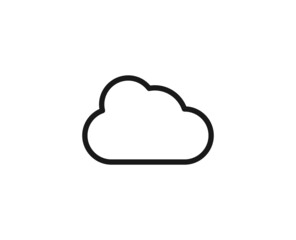 Cloud line icon on white background