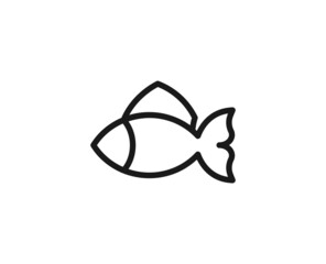Black line icon on white background