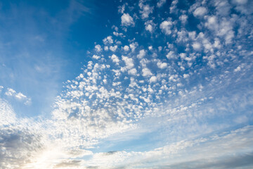 Naklejka na ściany i meble Blue sky and white clouds natural background