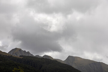 clouds over mountain