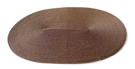 brown table mat isolated on white background