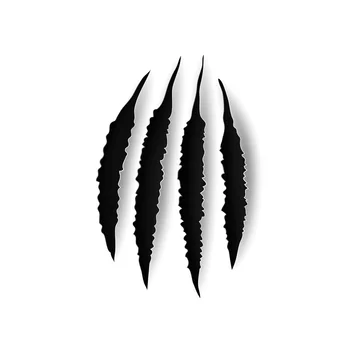 Black claws scratch. Monster, beast bite. Fight scar. (Full Vector) vector  de Stock