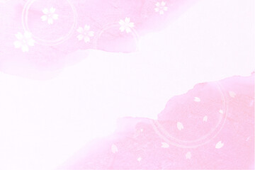 桜のシルエット（パステルカラーの背景）
