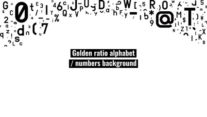  黄金比アルファベット 数字の背景