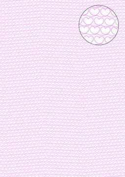 Vector background of lines with a pattern of hearts