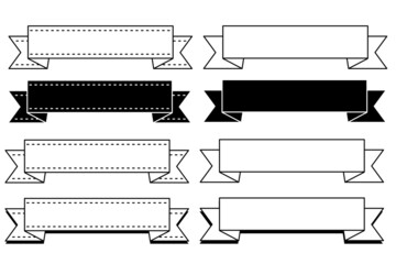 Simple monochrome ribbon frame set