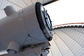 Almaty, Kazakhstan - 10.30.2020 : A large telescope for monitoring the state of space objects . Tien Shan Observatory.