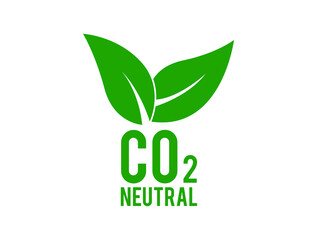 co2 neutral icon vector illustration 