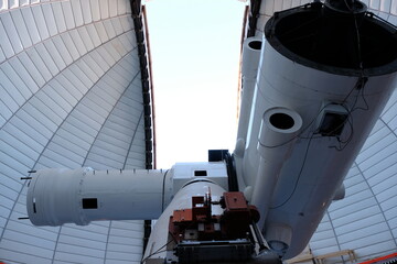 Almaty, Kazakhstan - 10.30.2020 : A large telescope for monitoring the state of space objects . Tien Shan Observatory.