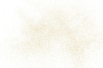 Gold Glitter Texture Isolated on White. Amber Particles Color. Celebratory Background. Golden Explosion of Confetti. Design Element. Digitally Generated Image. Vector Illustration, EPS 10.