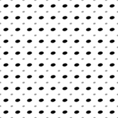 Square seamless background pattern from geometric shapes are different sizes and opacity. The pattern is evenly filled with big black explosion symbols. Vector illustration on white background