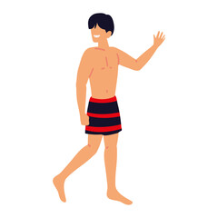 Naklejka premium man in swimsuit