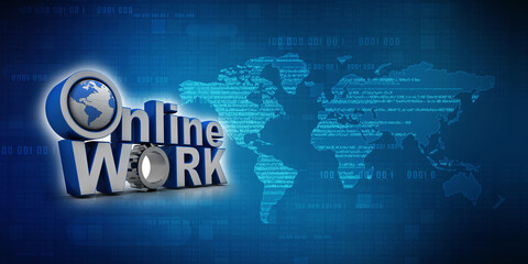 3d rendering online work concept