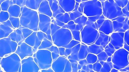 Abstract textural glowing blue background of the surface of the water.