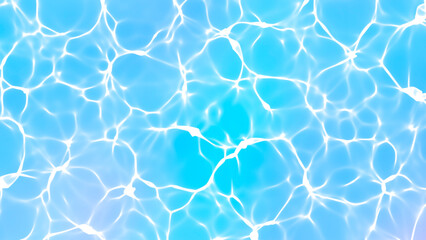 Abstract textural glowing blue background of the surface of the water.