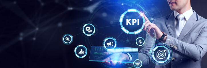 KPI Key Performance Indicator for Business Concept. Business, Technology, Internet and network concept.