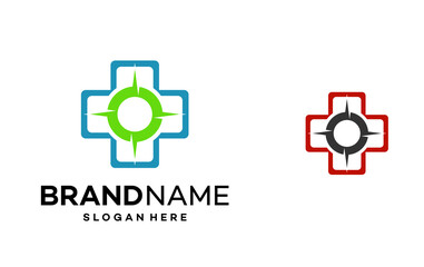 Compass Health Icon Logo Design Template Illustration Vector