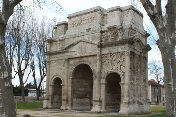 Obraz premium L'arc de triomphe d'Orange, ville de Orange, département du Vaucluse, France