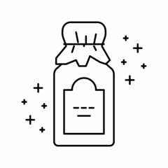 dry glass bottle phytotherapy line icon vector illustration