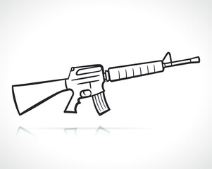  kalashnikov or machine gun illustration