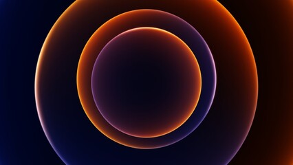 Abstract graphic gradient circle pastel background in orange and purple. Concept 3D illustration for teaser trailer product sales showcase ad templates with minimalist elegant announcement copy space