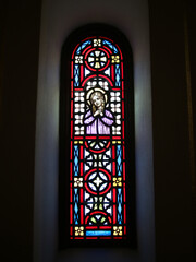 stained glass window in church