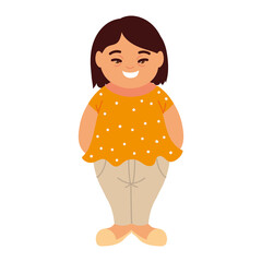 cheerful girl with down syndrome