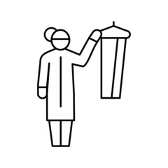 dressing homecare service line icon vector illustration