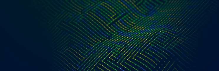 Naklejka premium Abstract digital background. Big data stream. The concept of science, technology, business, space. 3d rendering