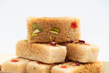 Milkcake Kalakand Burfi Or Alwar Ka Mawa Barfi Mithai Is Made Of Khoya Mawa Malai Badam Khoa Ghee Mava Badaam Kaju Pista Is Enjoyed On Deepawali, Dussehra, Navaratri, Rakshabandhan, Rakhi Janmasthami