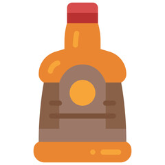 whisky flat icon