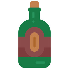 wine bottle flat icon