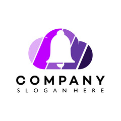 Bell Cloud Logo Template Design Vector