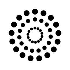 Big and Small Dots icon vector isolated on white background, logo concept of Big and Small Dots sign on transparent background, filled black symbol